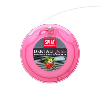 Зубная нить СПЛАТ объмная с ароматом клубники 30м (24)  ФЗ-603 